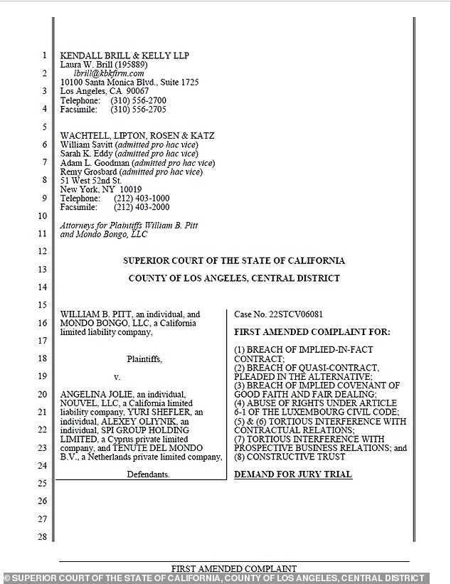 又一起世纪官司？皮特怒将前妻朱莉告上法庭：她在报复我