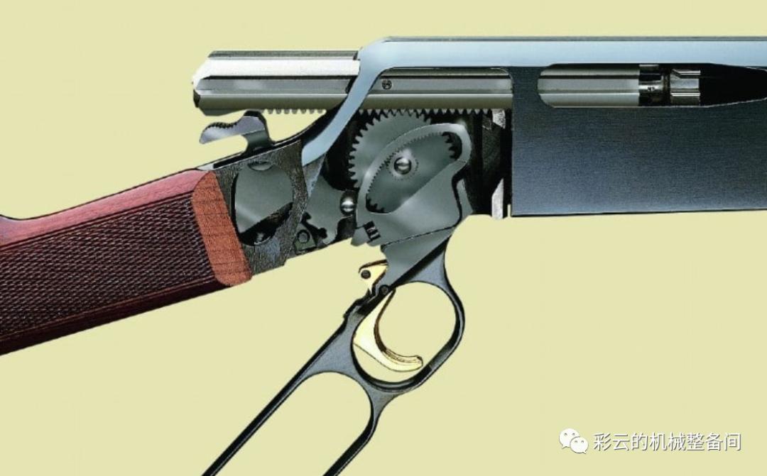 勃朗宁blr杠杆步枪工作原理,齿轮传动的杠杆步枪原理