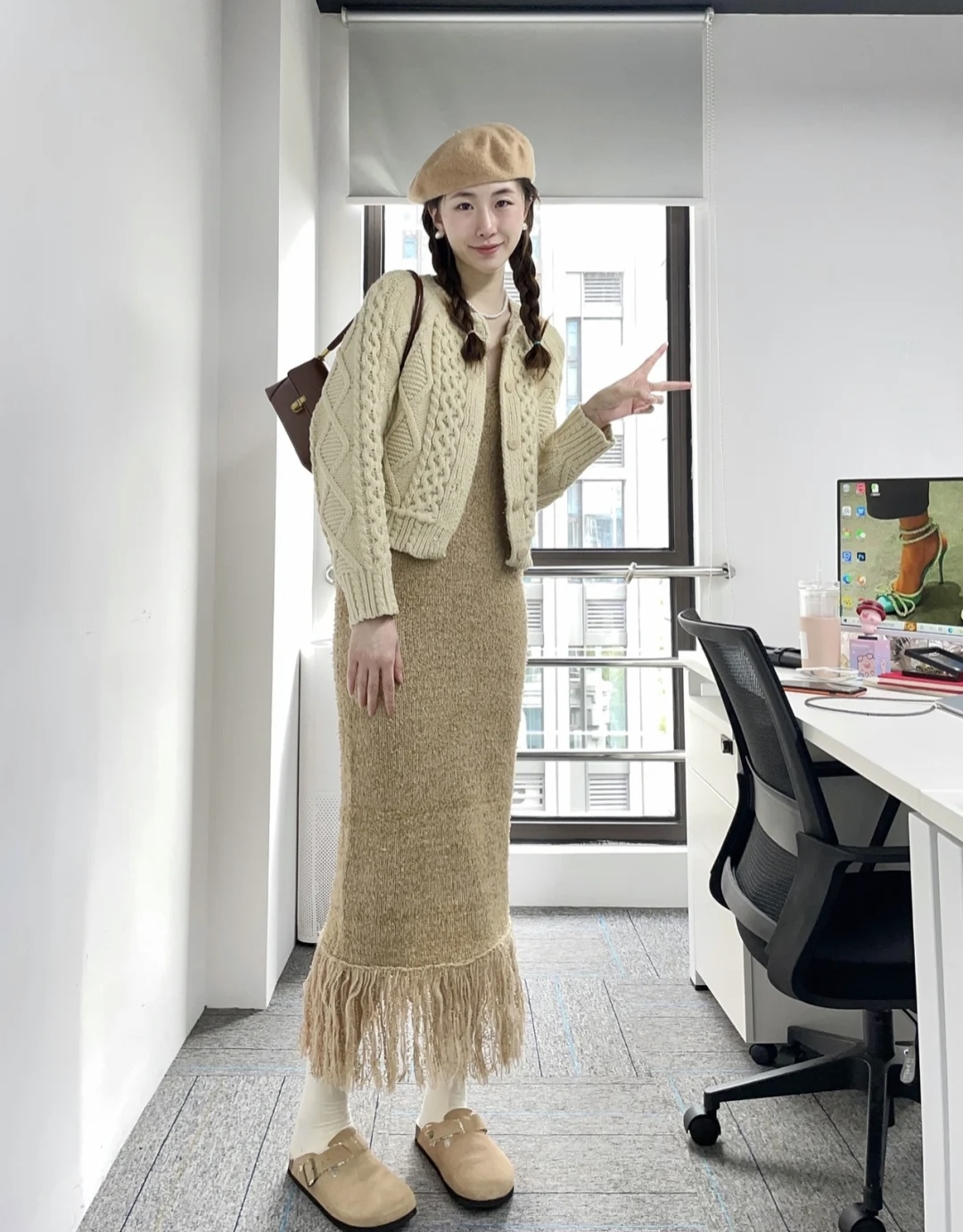 毛衣半身裙穿搭冬季图片,毛衣半身裙穿搭秋冬中长款维语版