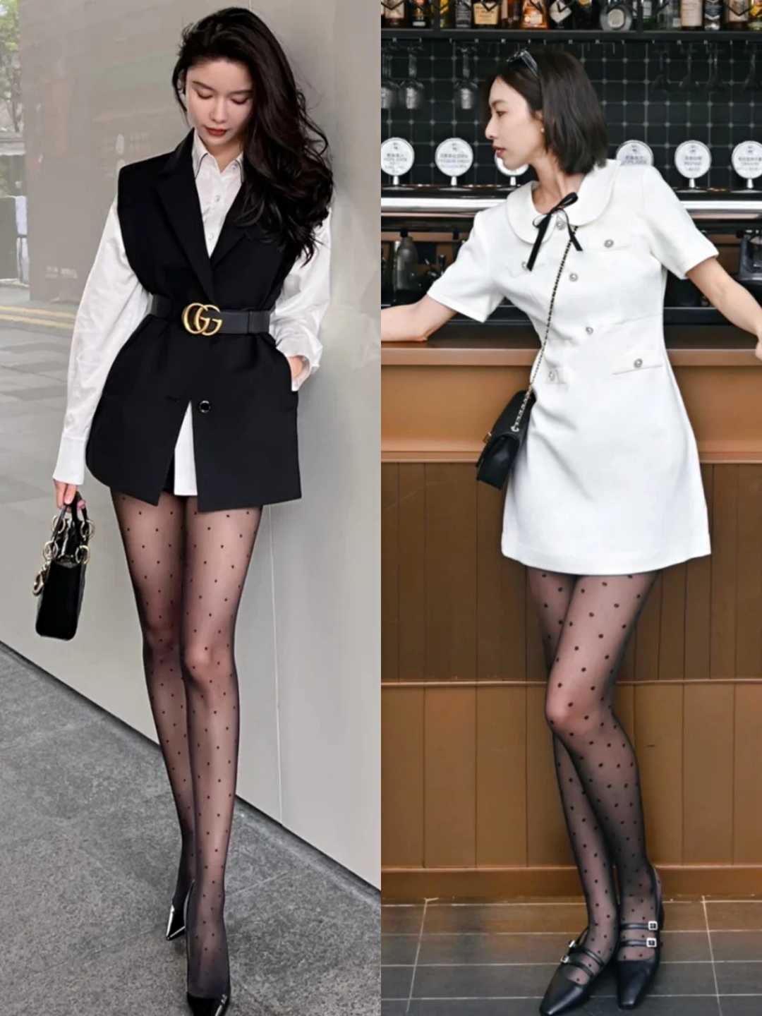 白色蕾丝袜日常穿搭,什么衣服和蕾丝袜搭配最好看