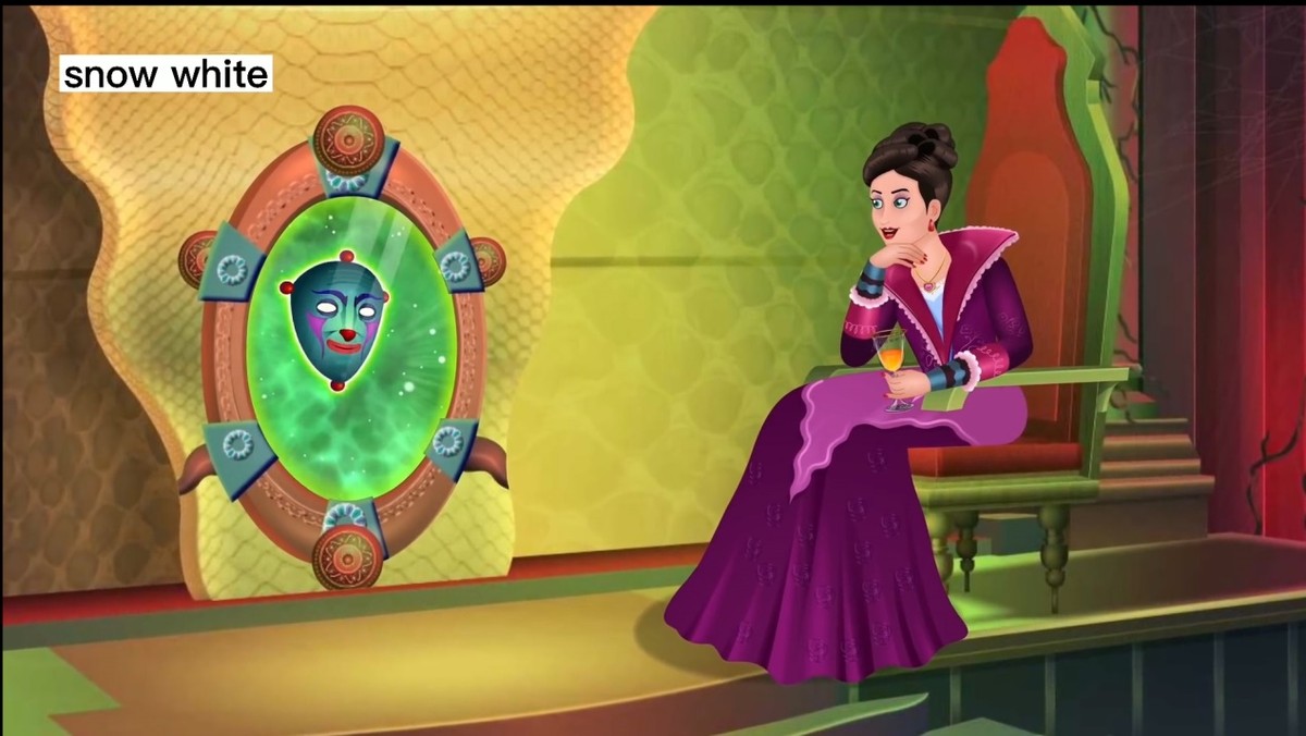 白雪公主中英绘本,格林童话故事绘本白雪公主