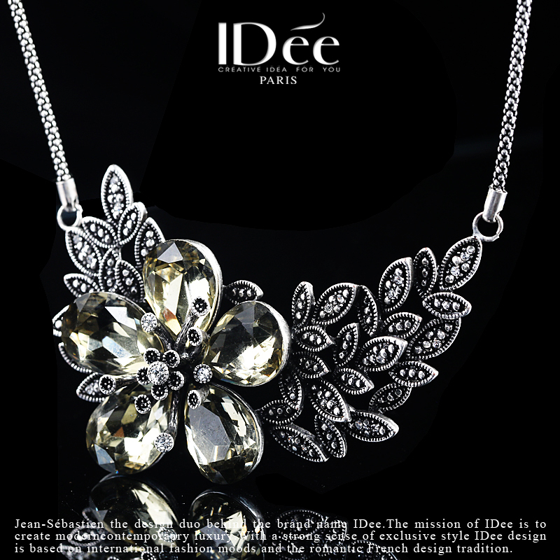 七彩石笑脸项链女轻奢小众设计感,闪钻设计感气质轻奢s925项链