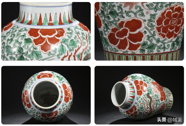 釉上五彩,釉上五彩富贵花