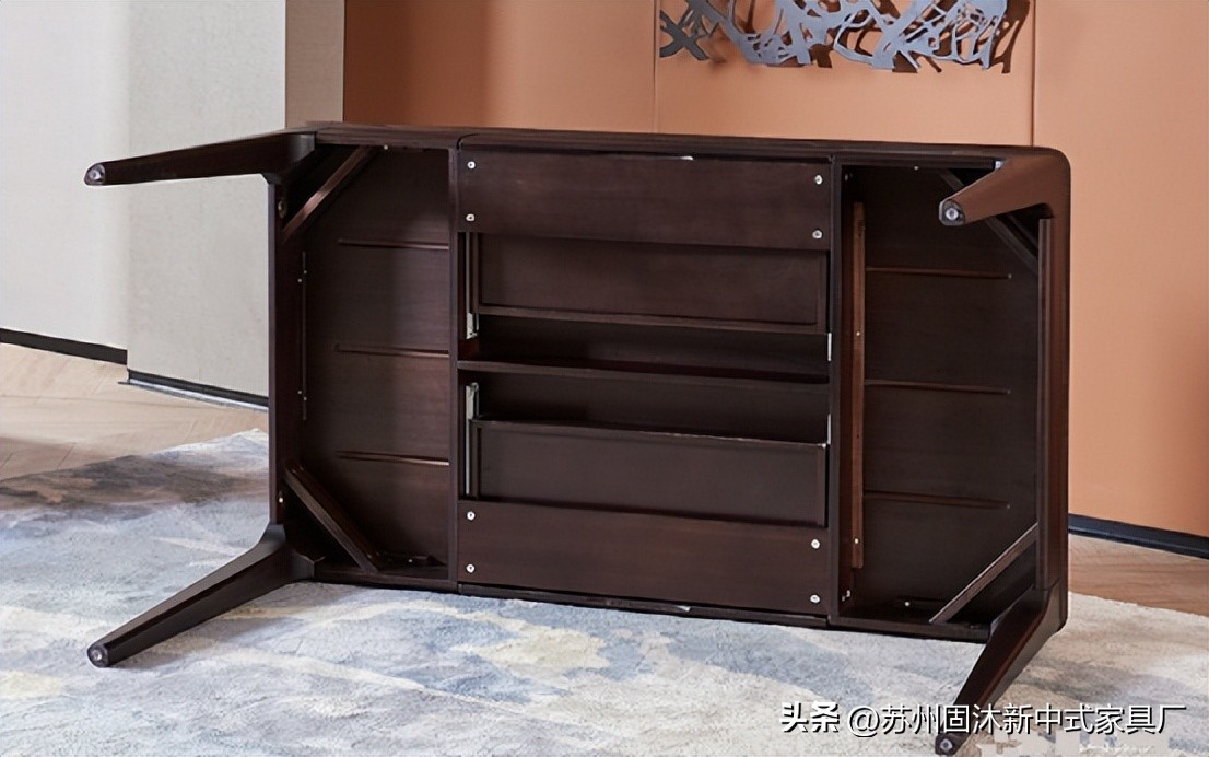 三室两厅简约风实木家具推荐,原木色简约新中式家具实景