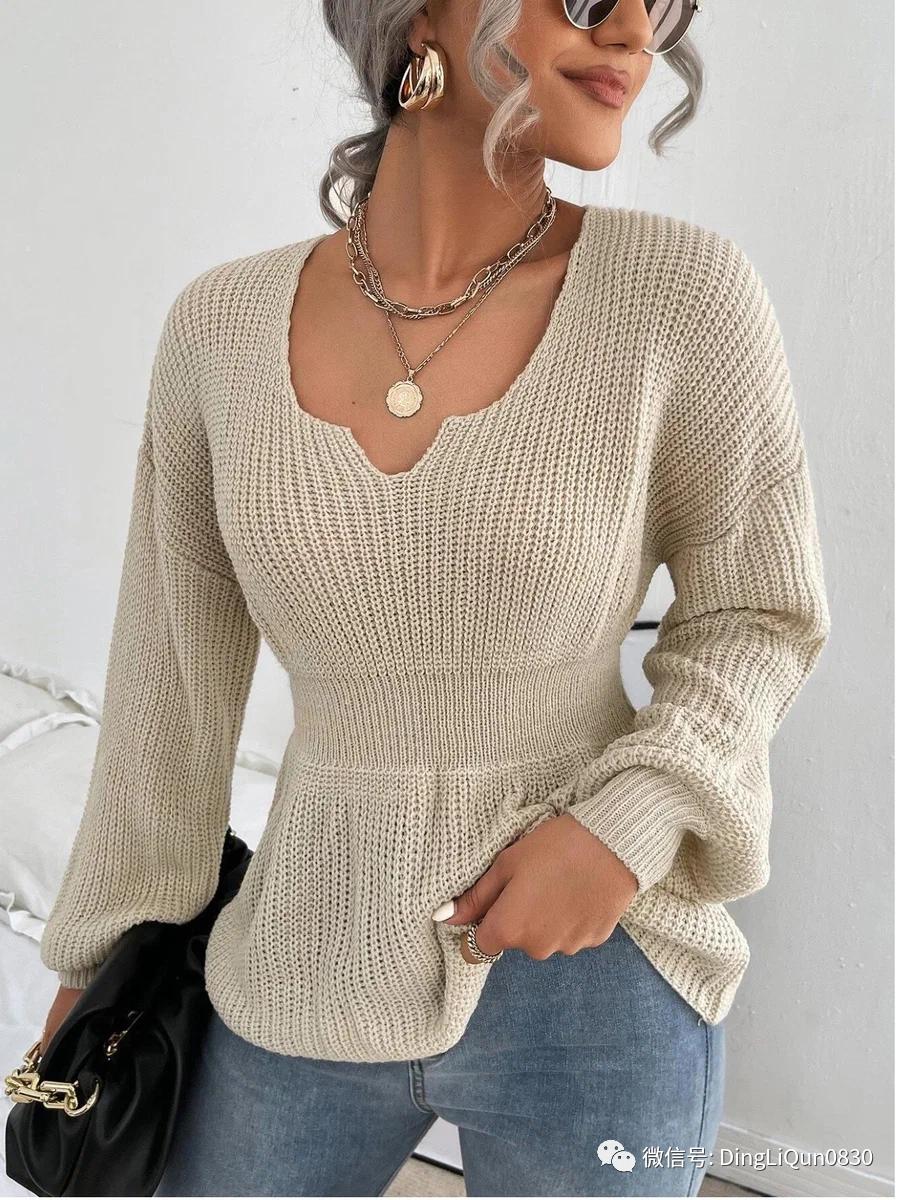 针织长袖衬衫搭配图片,针织衬衫如何穿出特色