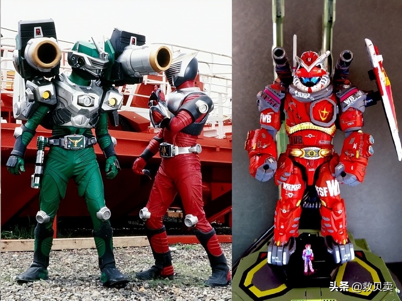 爆改钢铁侠玩具手办,自改假面骑士亚克01手办