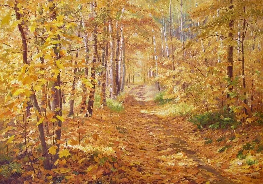 光影很强的油画风景,这油画太美了把光影画到了极致