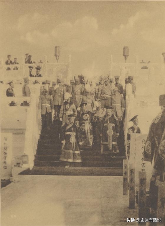 袁世凯祭天大典照片,老照片袁世凯墓地
