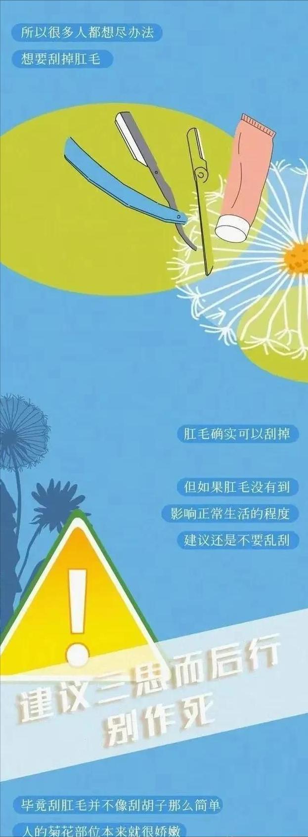 漫画科普：你的肛门周围也长“毛”吗？可以刮掉吗？