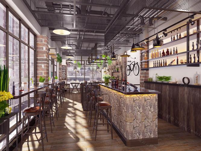 工业风清吧设计案例,清吧装修工业风