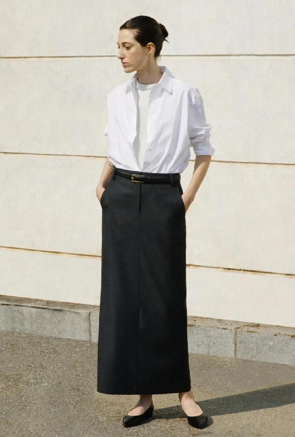 早春半裙中长款,春天选择半裙简单优雅又时尚