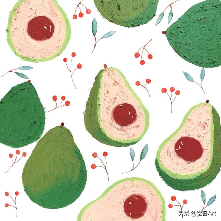 治愈了一切的不可爱图片,油画棒森系小清新插画