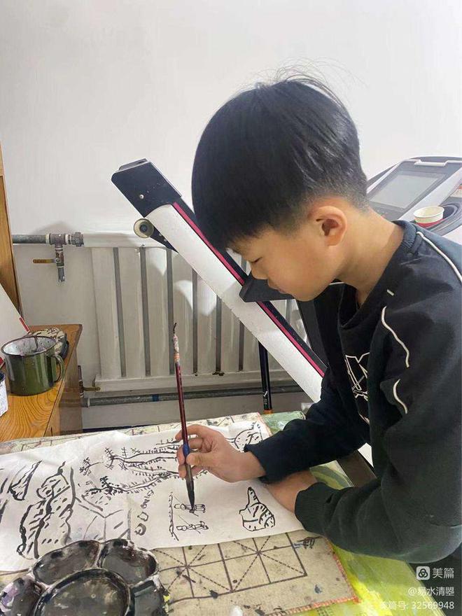 易水书画工作室部分小画家网课花絮