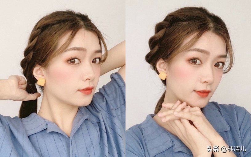 圆脸扎发赵丽颖同款,赵丽颖绑发带的发型图片