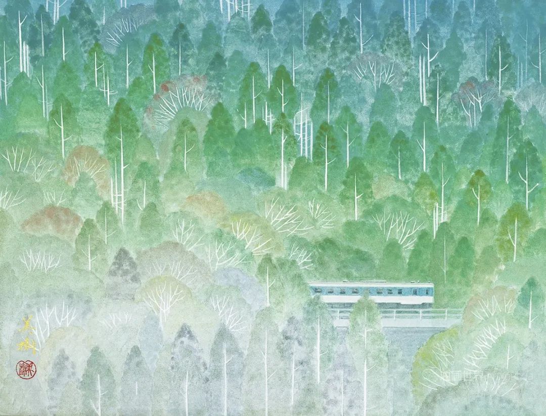 野地美树子手绘油画,日本画家奈良美智作品图