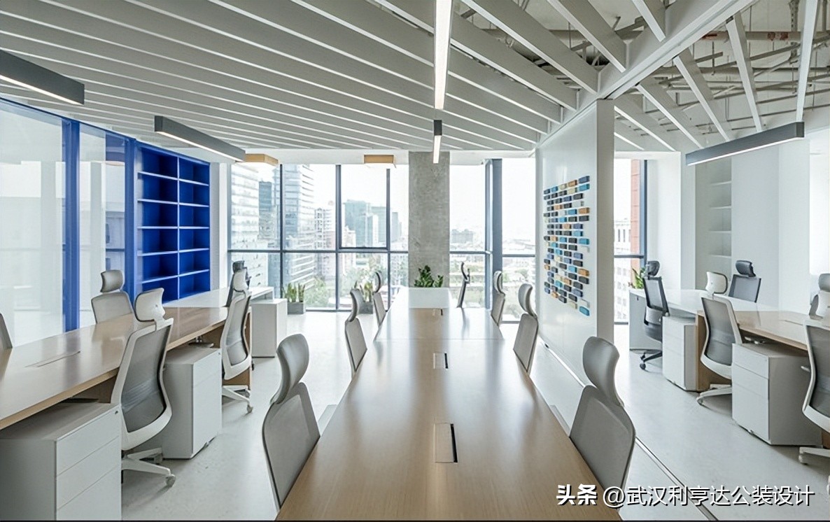 办公空间餐饮设计,办公空间工业风绿植