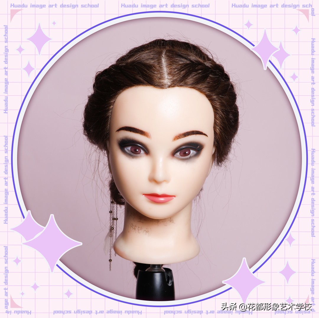 唯美学生编发教程,学化妆学美甲来花都