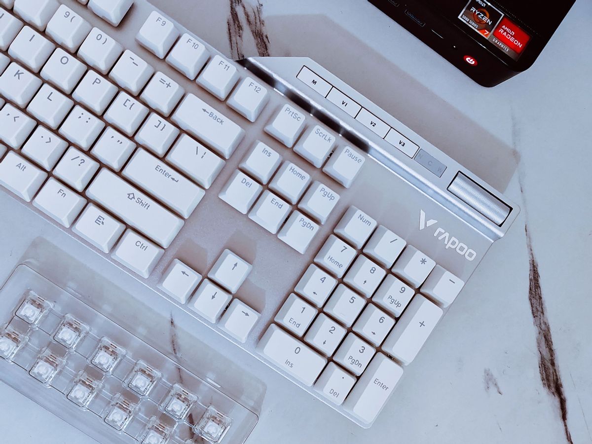 雷柏v700s合金版混光机械键盘,客制化雷柏