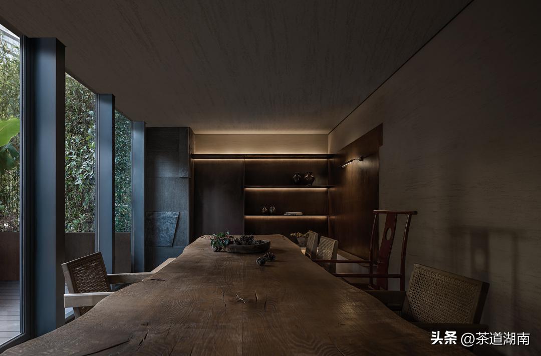 不装吊顶的禅意茶室装修效果图,广东禅意茶室私人会所包厢设计