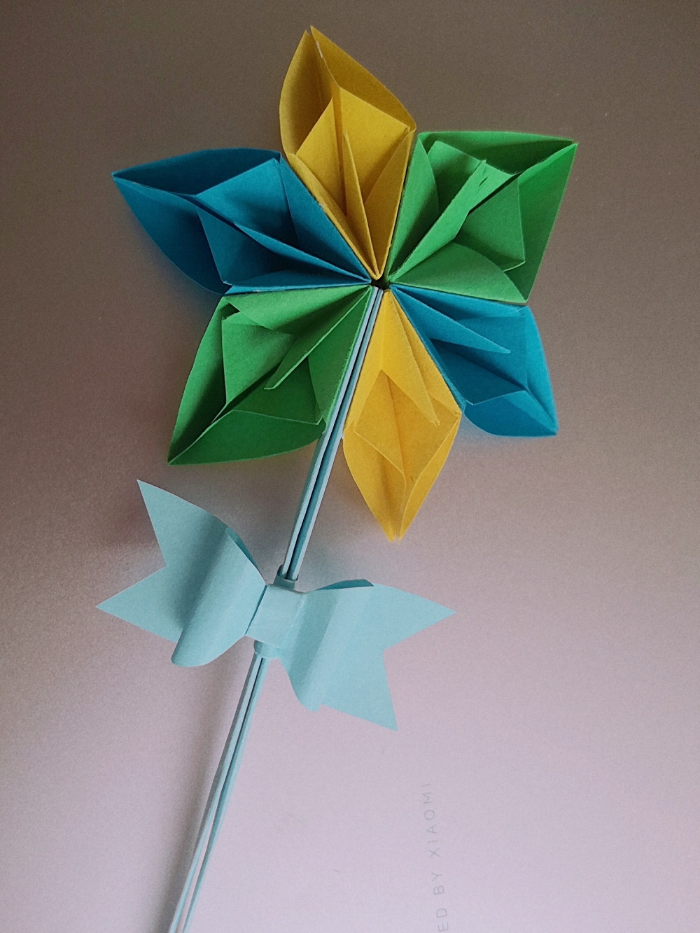 超简单手工花朵长方形折纸,花朵小扇子怎么做好看简单