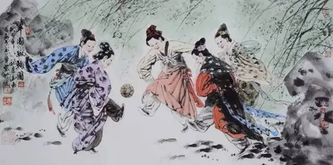 宋代蹴鞠的魅力,南宋女子蹴鞠