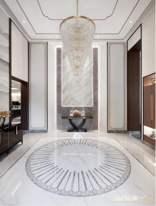 简一瓷砖怎么样?将新中式别墅的通透大气表现得淋漓极致