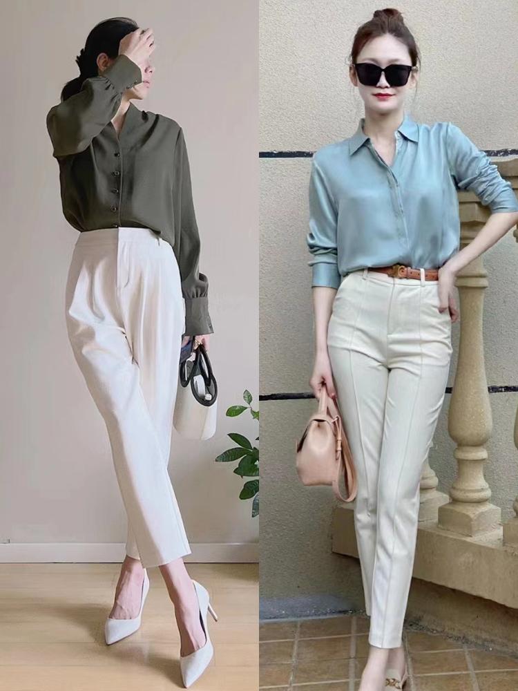 今年流行的白色裤子怎么搭配,白色裤子的多种穿搭方式