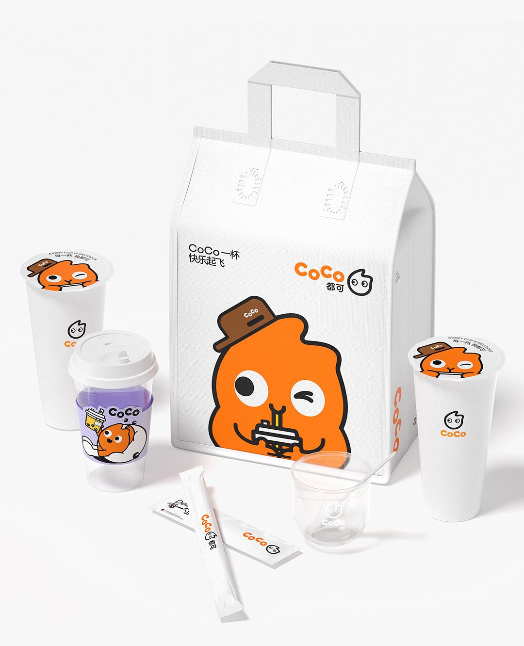 coco奶茶logo设计,coco茶饮标志