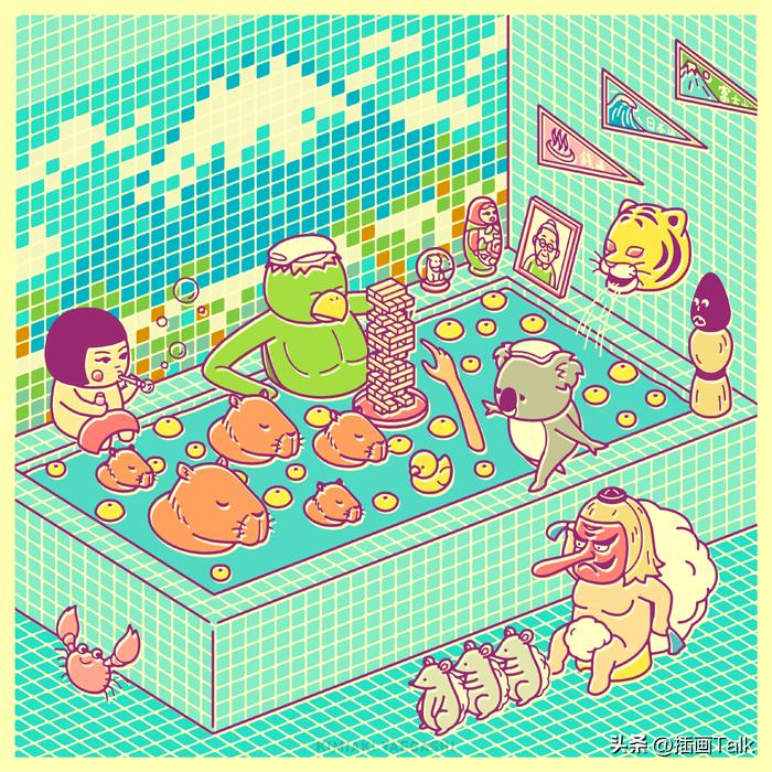 日本插画师tatsurokiuchi作品特点,日本100位插画师插画图集