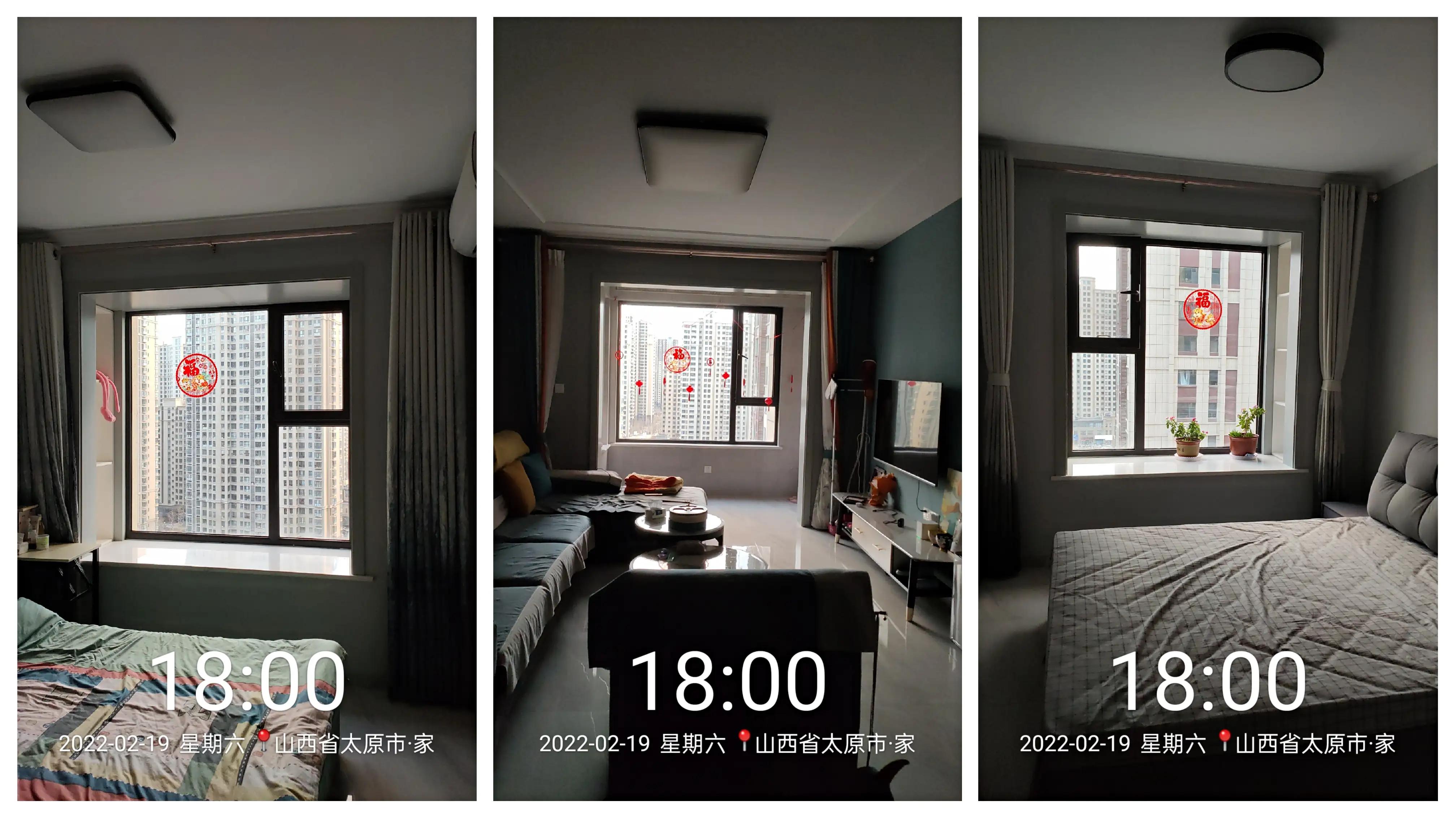 拍照记录了家里一天的采光，说说我的感受