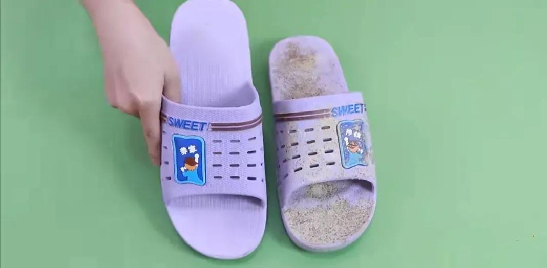 拖鞋脏了难清理教你一招变干净,拖鞋中难以刷掉的污渍怎么去除