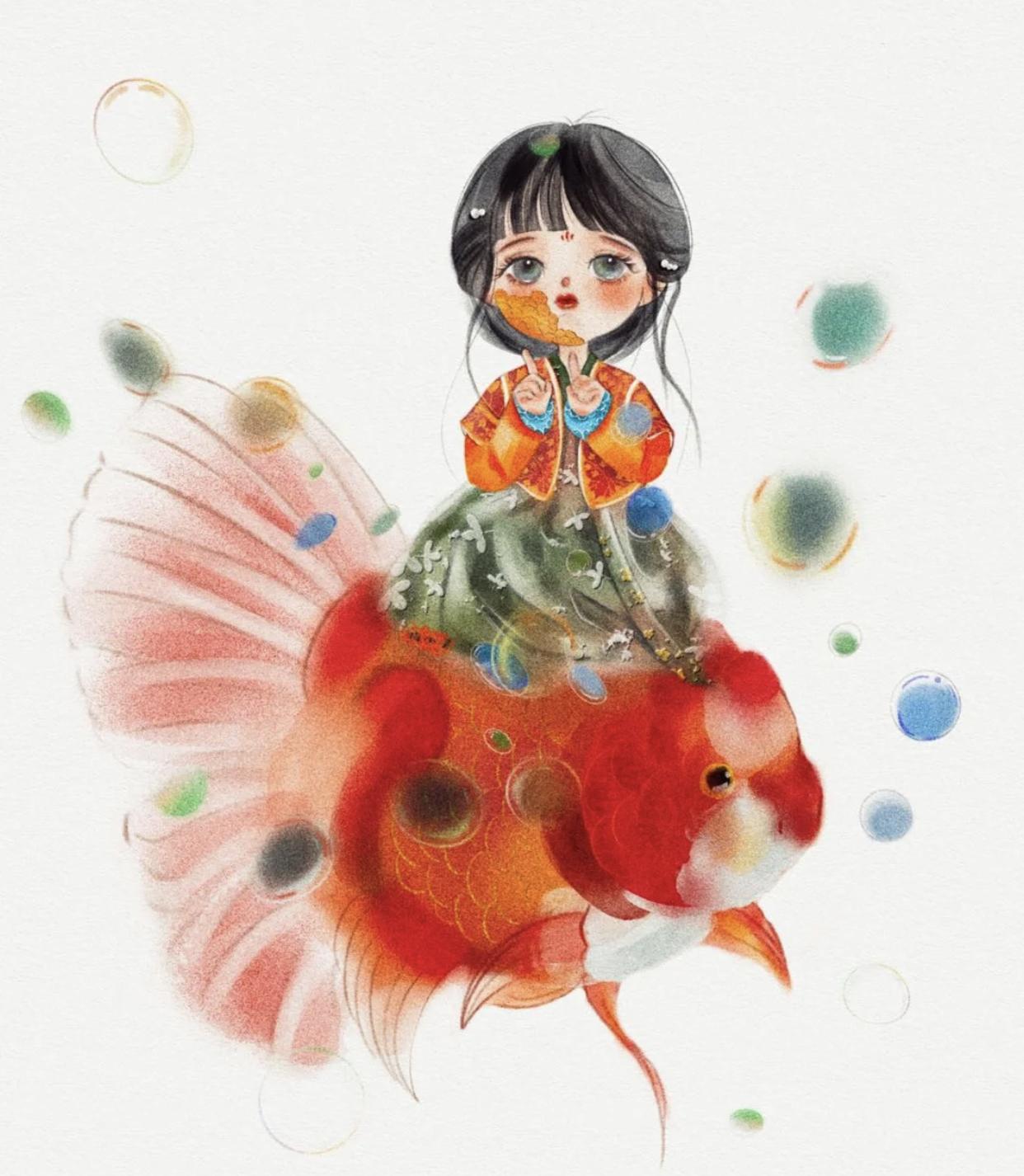 古风小插画q版萌可爱,可爱的古风人物插画