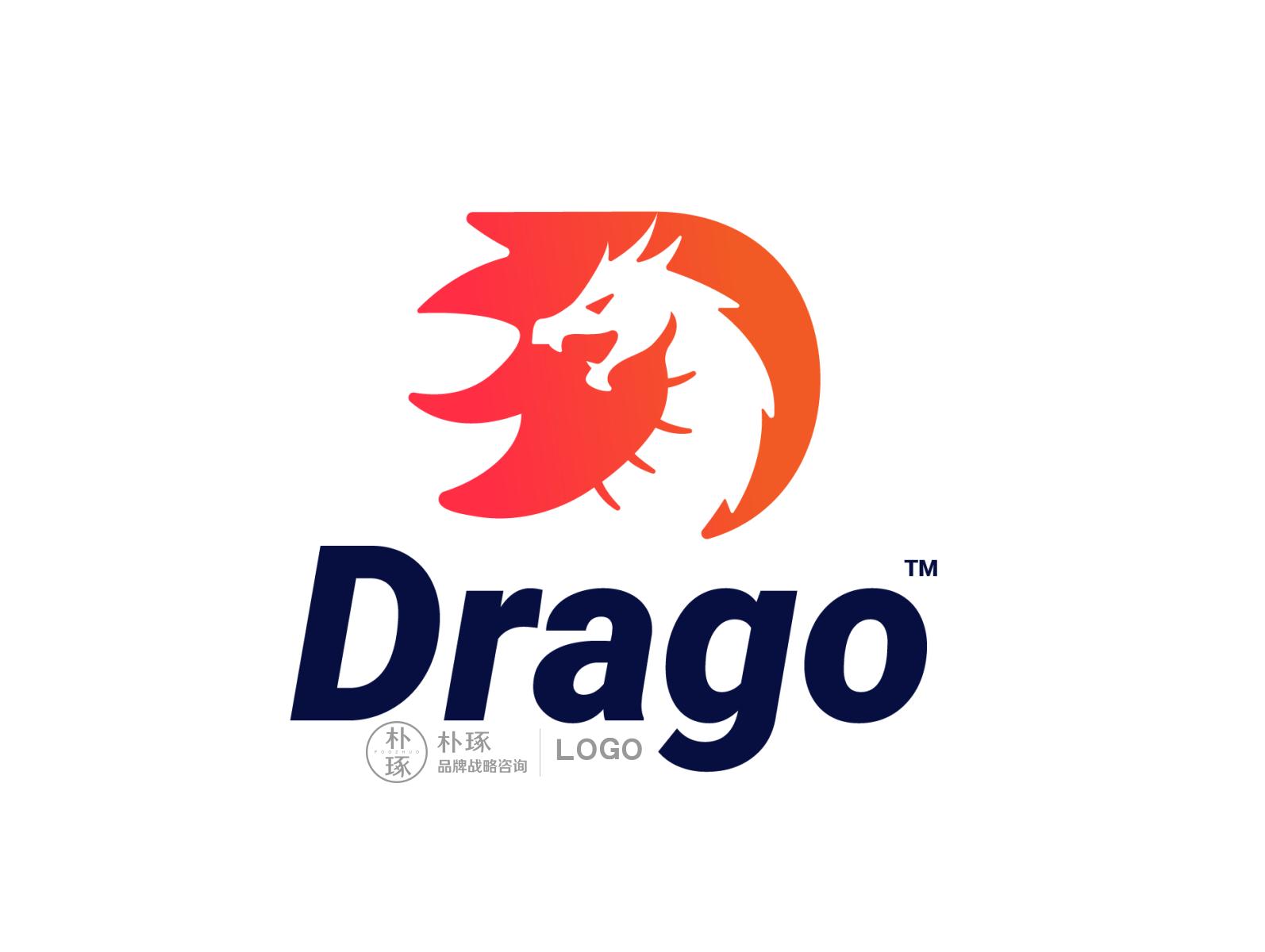 龙元素的logo设计,恐龙logo设计图