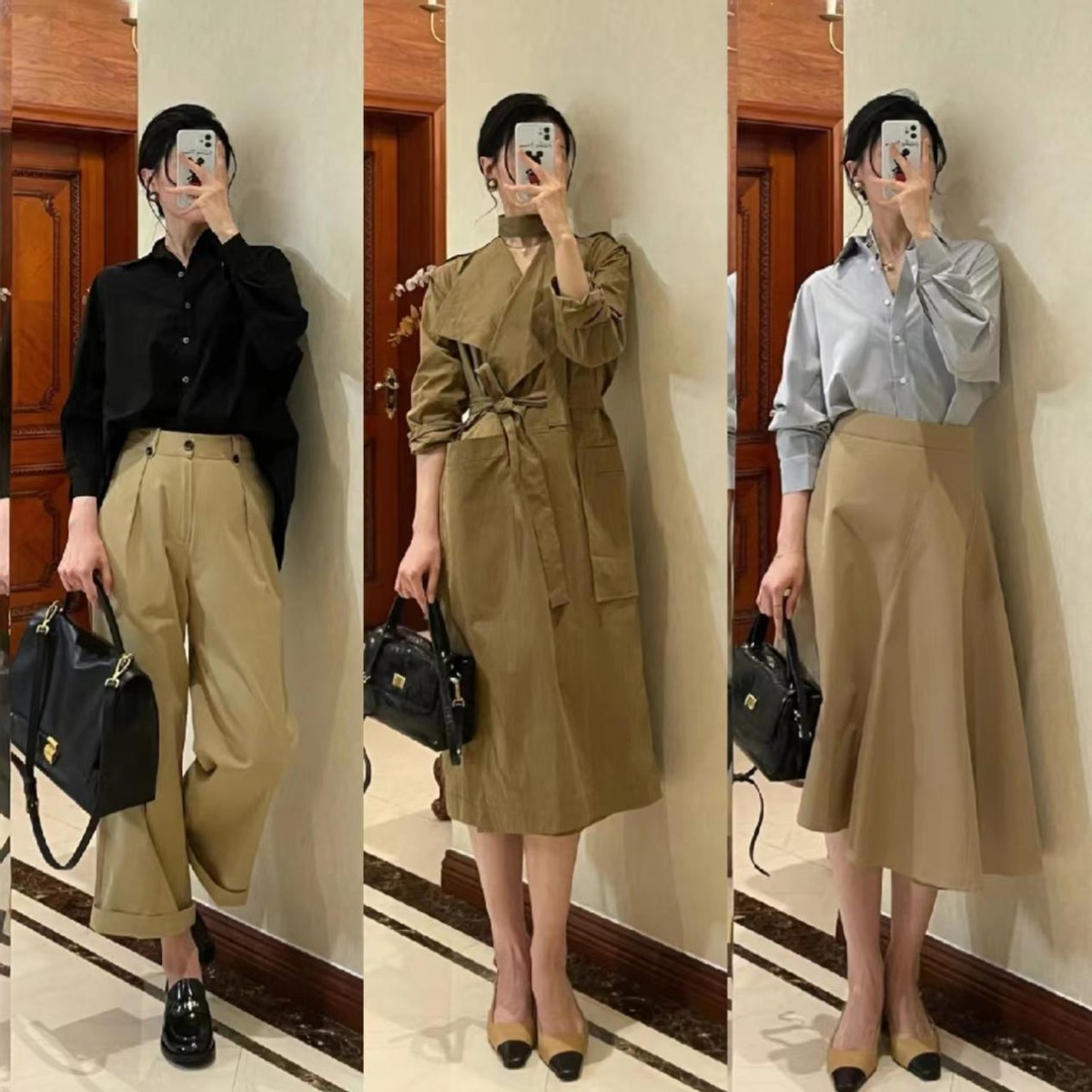 冬季卡其色小个子的最佳搭配,春天卡其色短款羊绒大衣怎么搭配