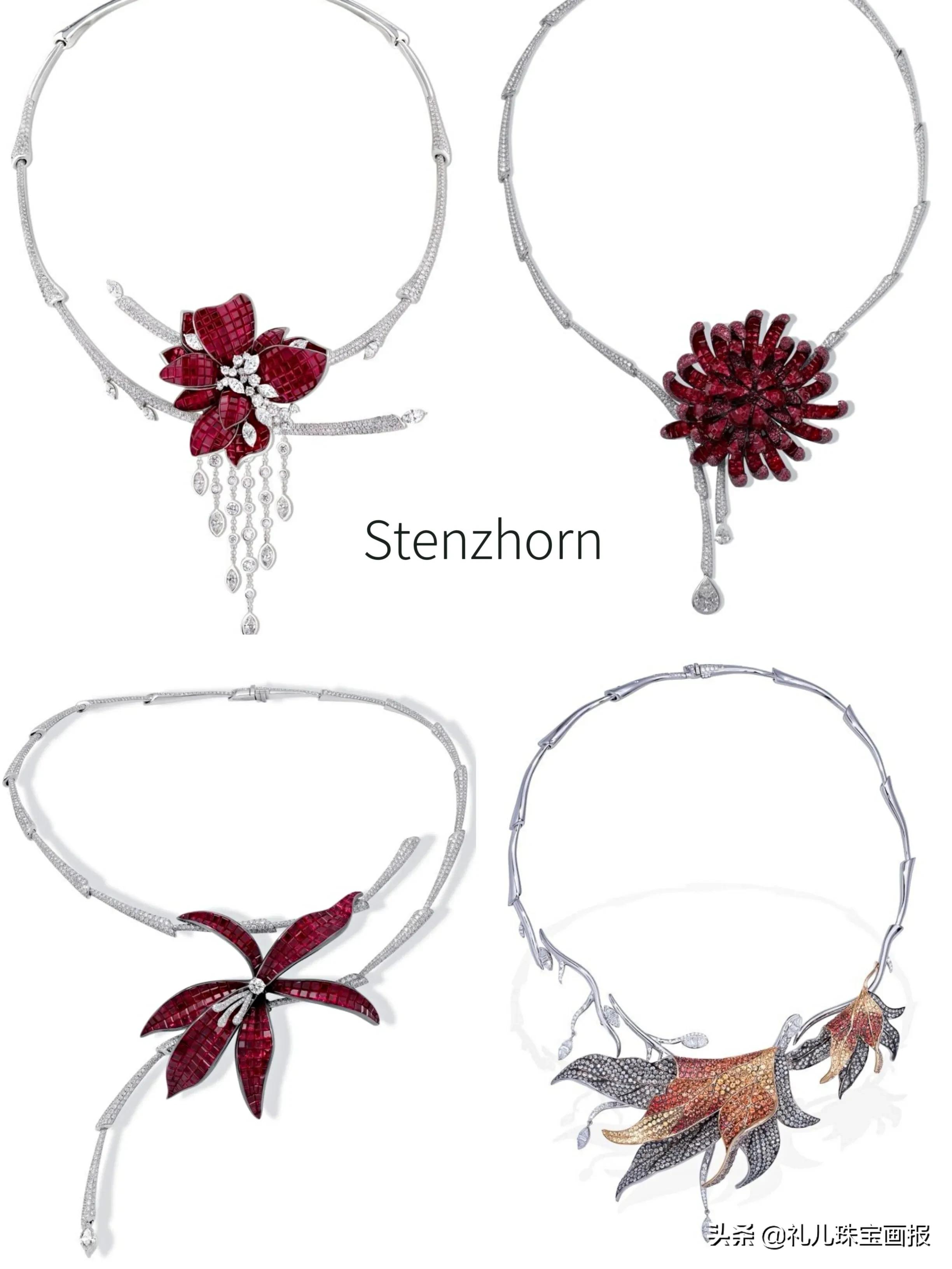 用珠宝做成的梅兰竹菊太美啦！它是如何用隐密镶嵌做出布料的质感