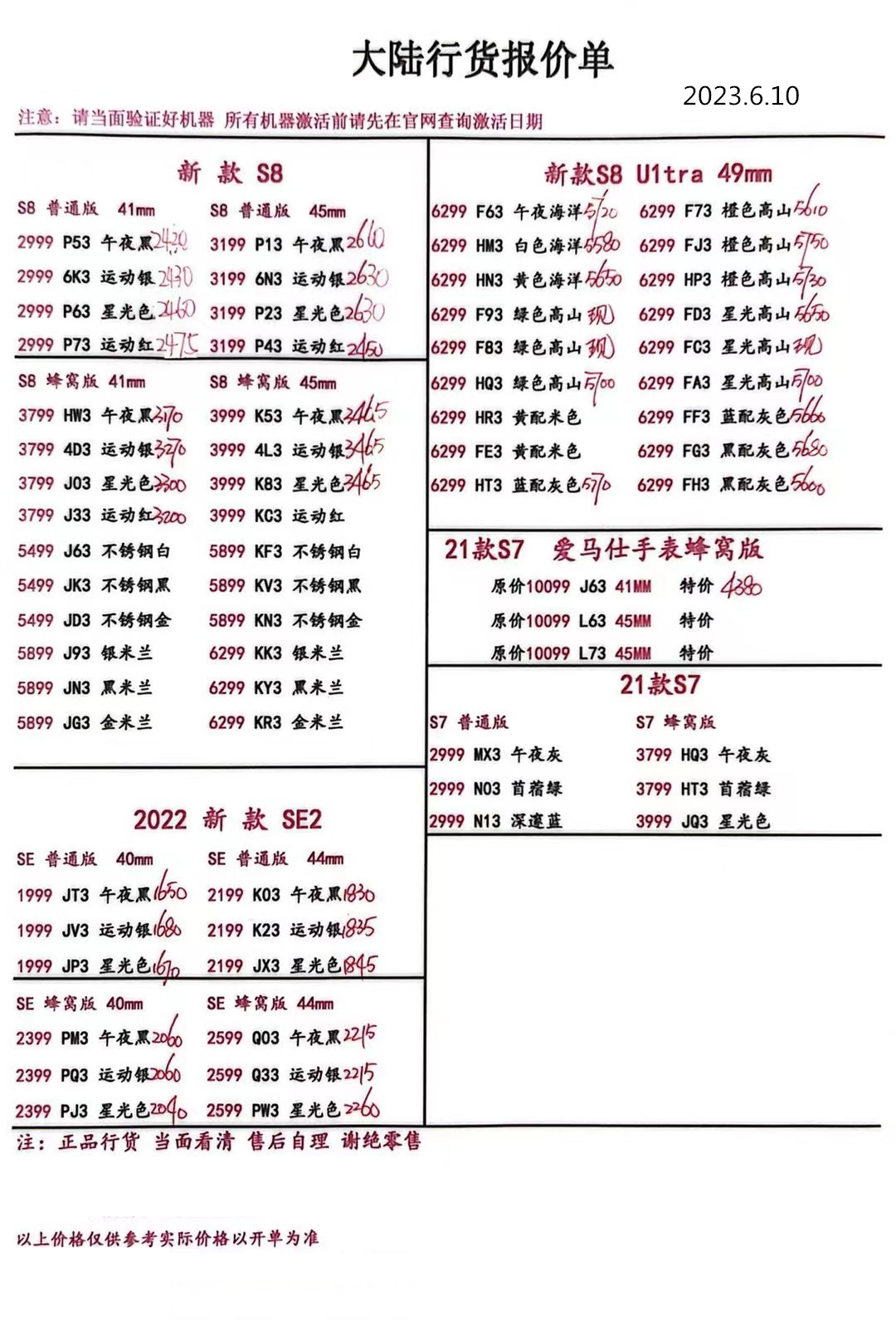 华强北苹果手机报价单,华强北二手手机报价单