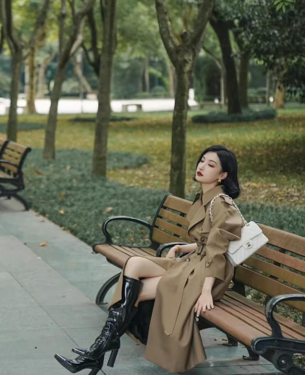 风衣里穿什么内搭好看,145-150矮个子粉色风衣雪纺内搭夏