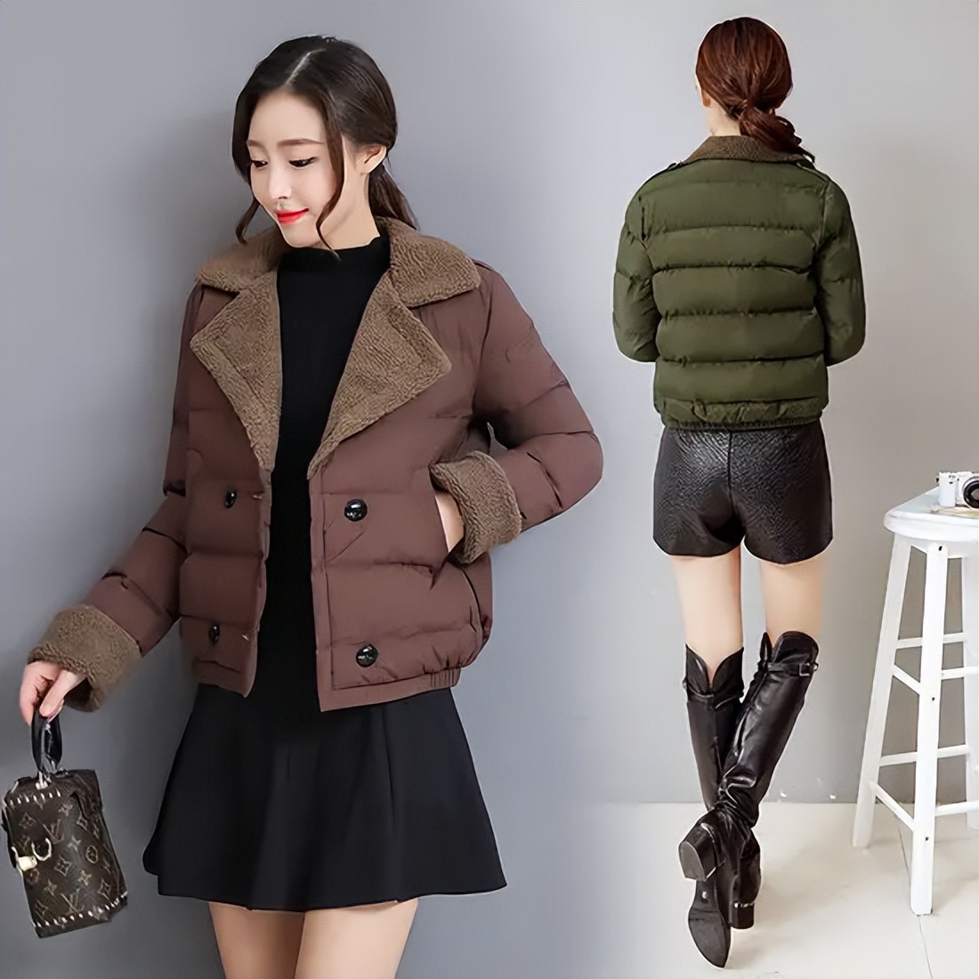 告别臃肿羽绒服穿搭技巧合集,黄绿色羽绒服太肥怎么搭配衣服