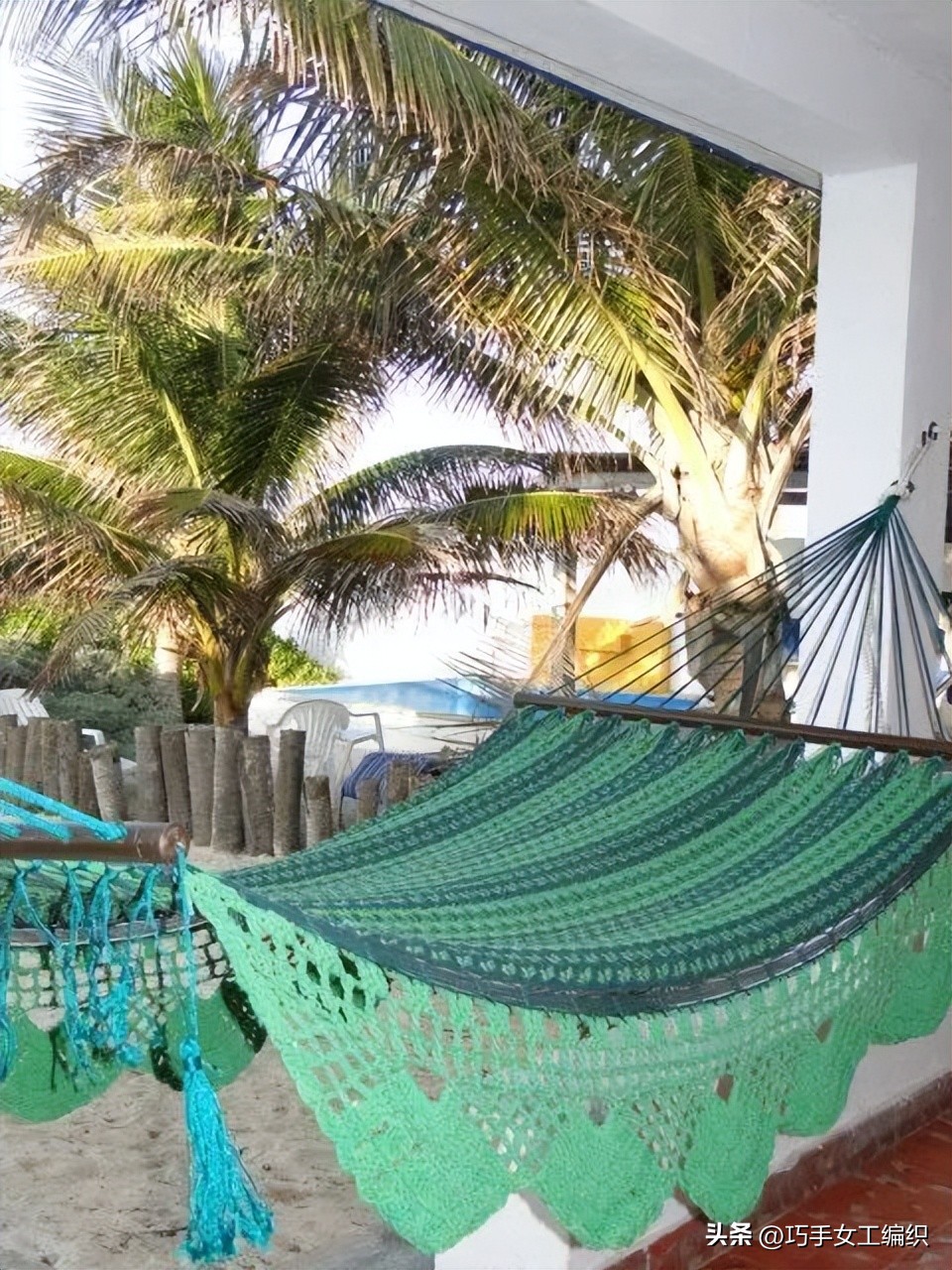别再只会钩床罩，钩一张这样的吊床简直好用到你不信