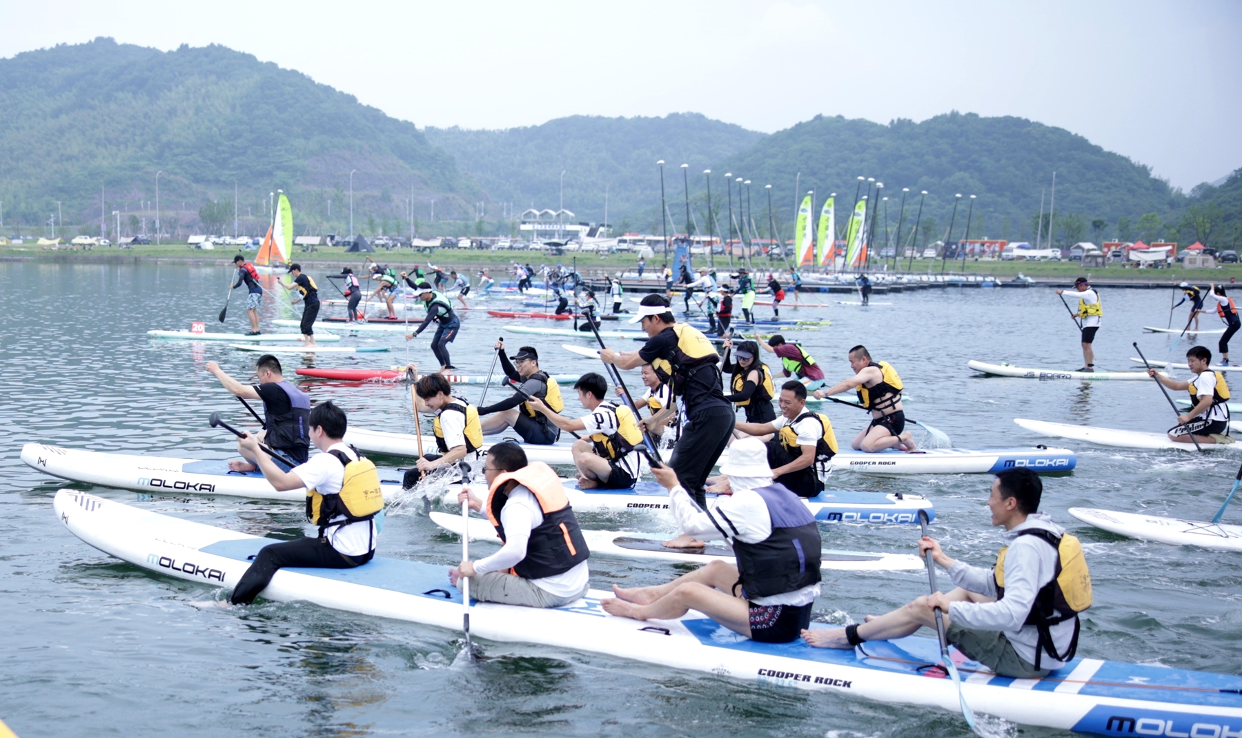 “天妃湖杯”2023宁波市全民桨板联赛（宁波湾站）激情开赛