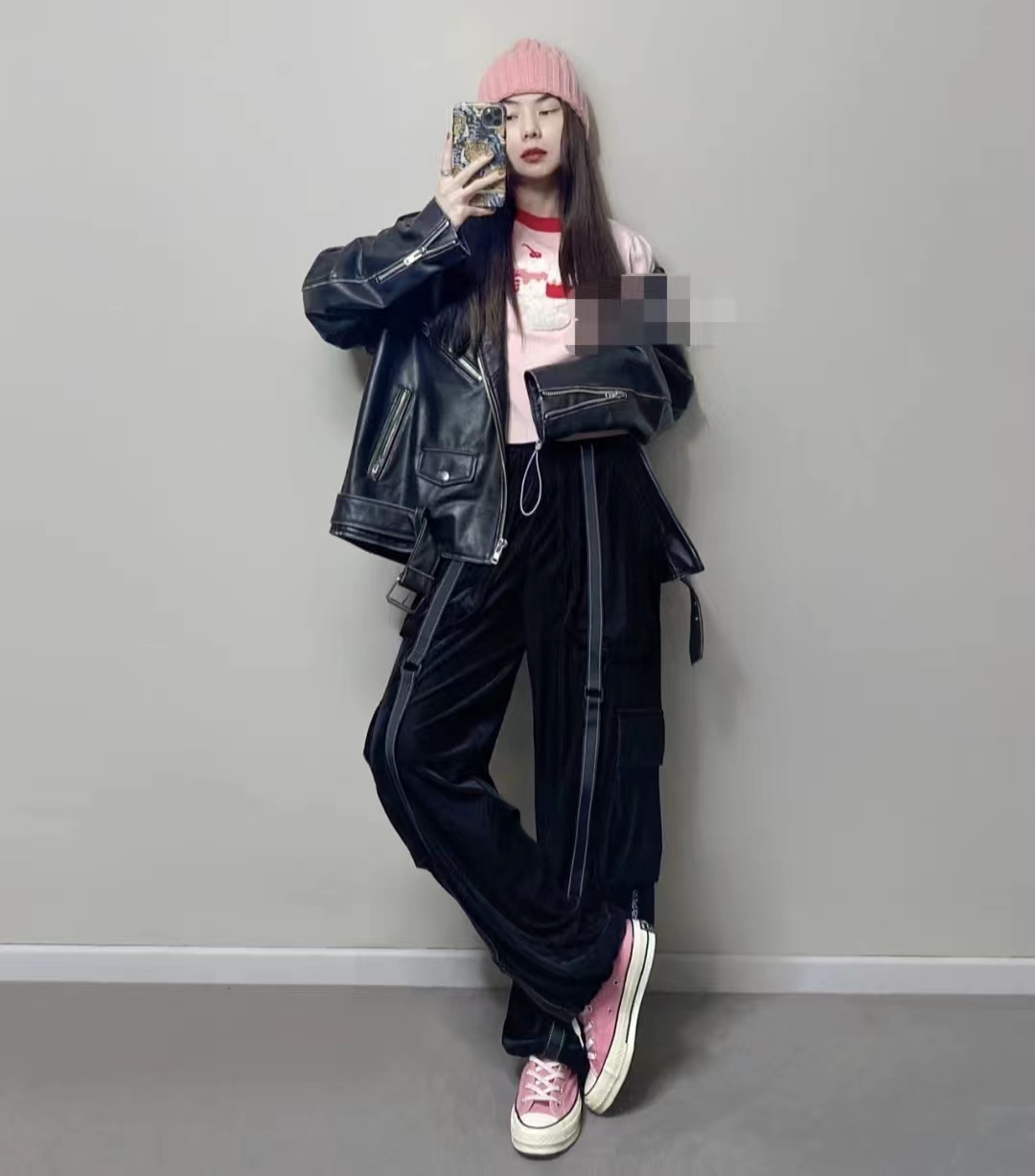 冬季黑色皮衣穿搭图片大全男,洋气黑色皮衣套装10岁