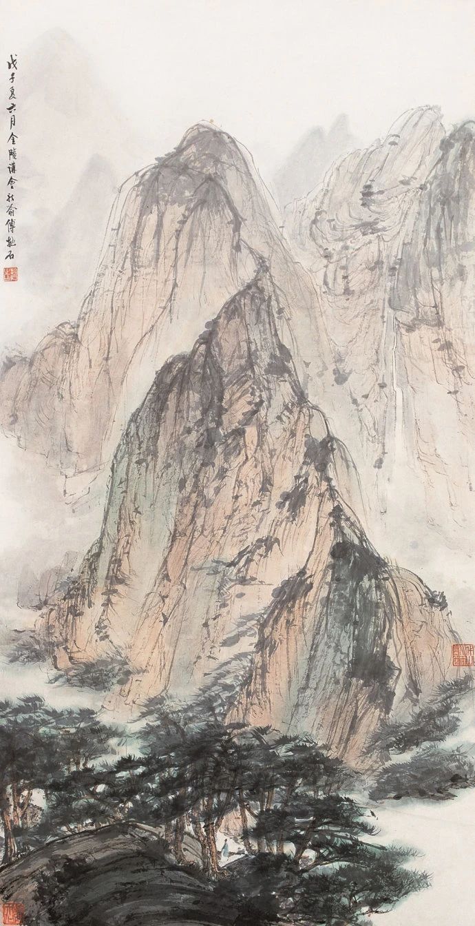傅抱石山水画100幅欣赏,傅抱石山水画100幅高清图欣赏