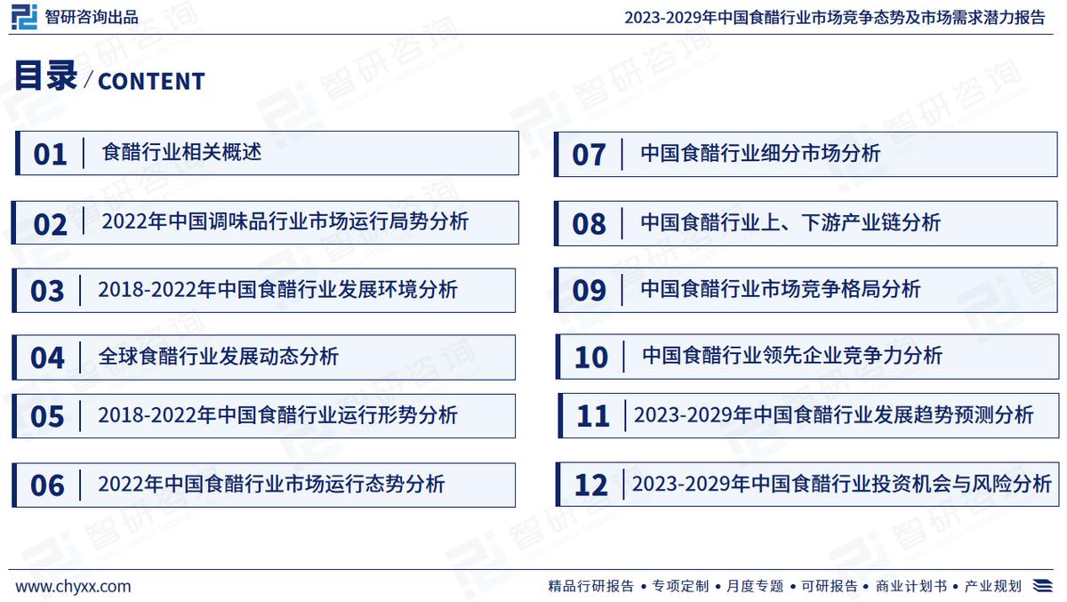 食醋行业2023产销量排名,食醋产业机遇