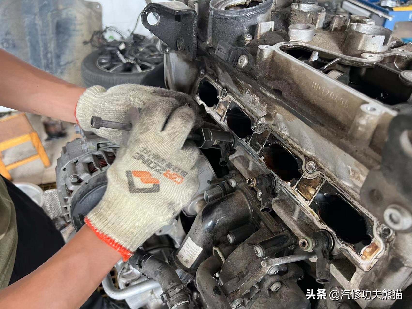 严谨的德国工人钣金修复,严谨的德国师傅修复事故车