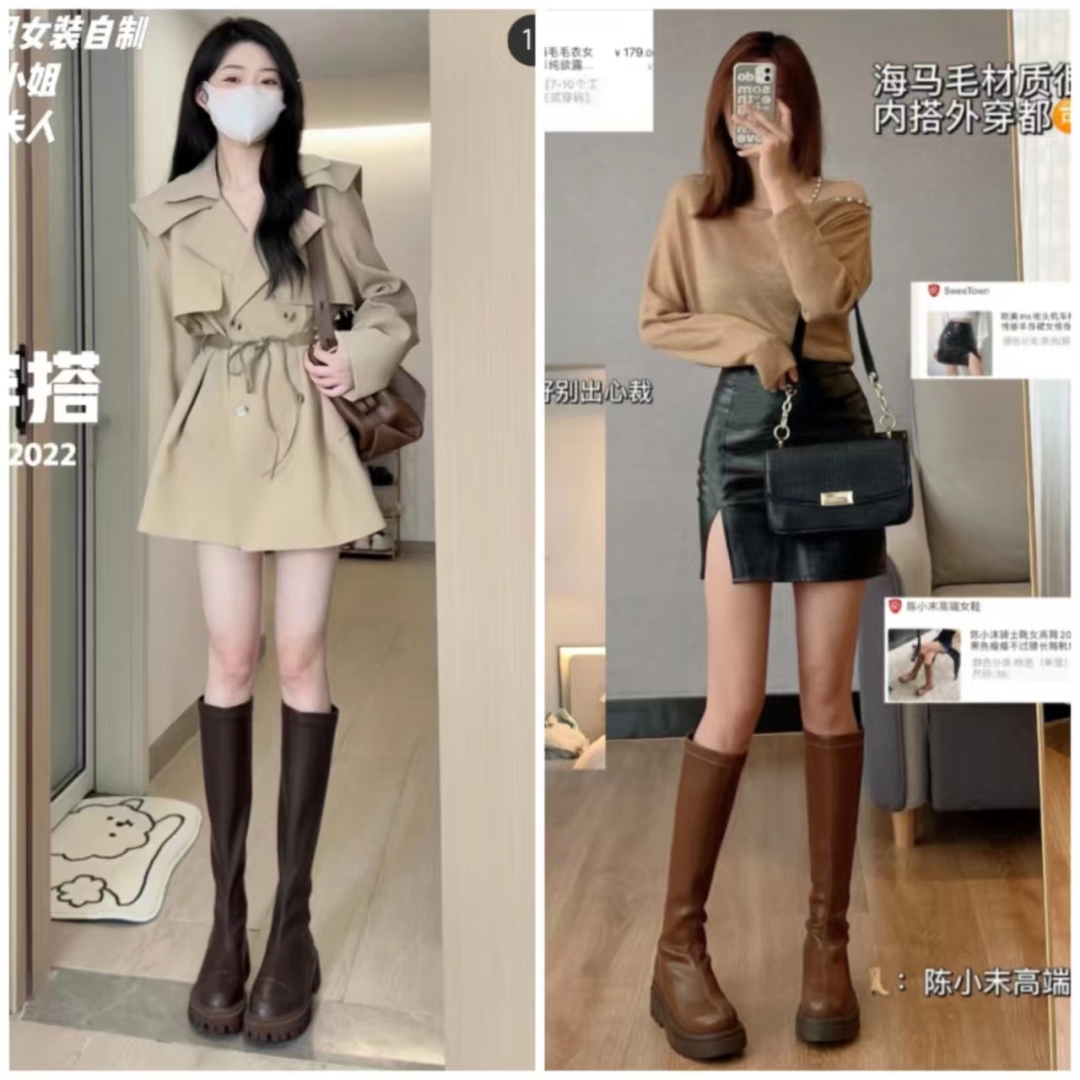 显瘦百搭又好看长筒宽靴,长筒高筒靴显瘦质感好显高