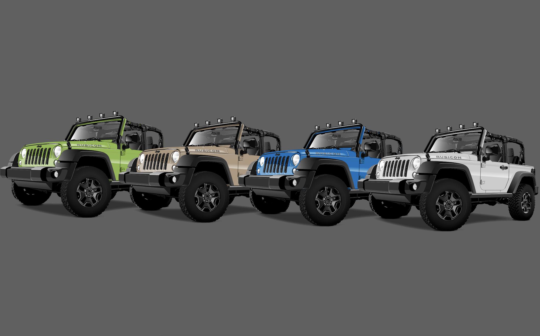 汽车jeep漫画壁纸,手绘吉普车壁纸高清