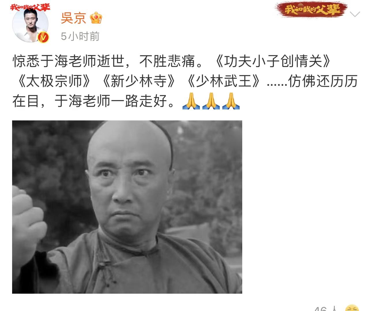 武术家于海逝世时间,武术大师于海简历