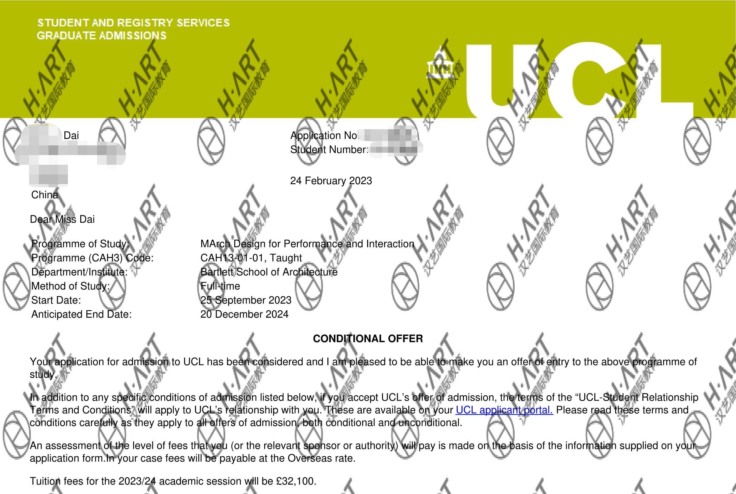 我闺蜜四人拿了皇艺、伦艺、UCL、金匠、AA,即将称霸伦敦!