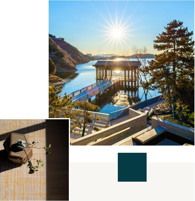 雁柏山庄的夜景,雁柏山庄远景