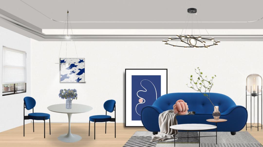 克莱因蓝背景图高级感,克莱因蓝设计